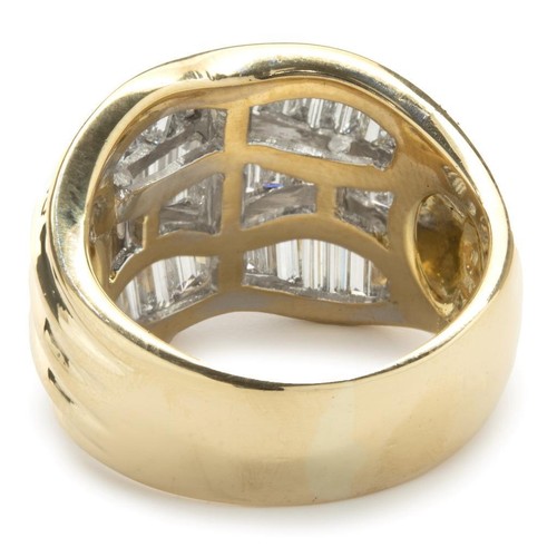Salavetti 18 Karat Yellow Gold Channel Set Baguette Diamond Band - Picture 4 of 4