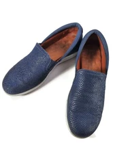 Walking Cradles Womens Size 9.5 M Orleans Navy Matte Snake Print Slip On Shoes 