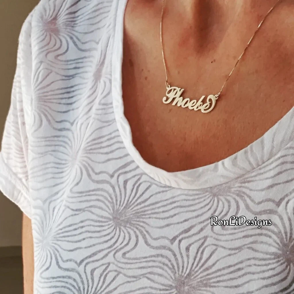 Necklace with name on it real gold sale