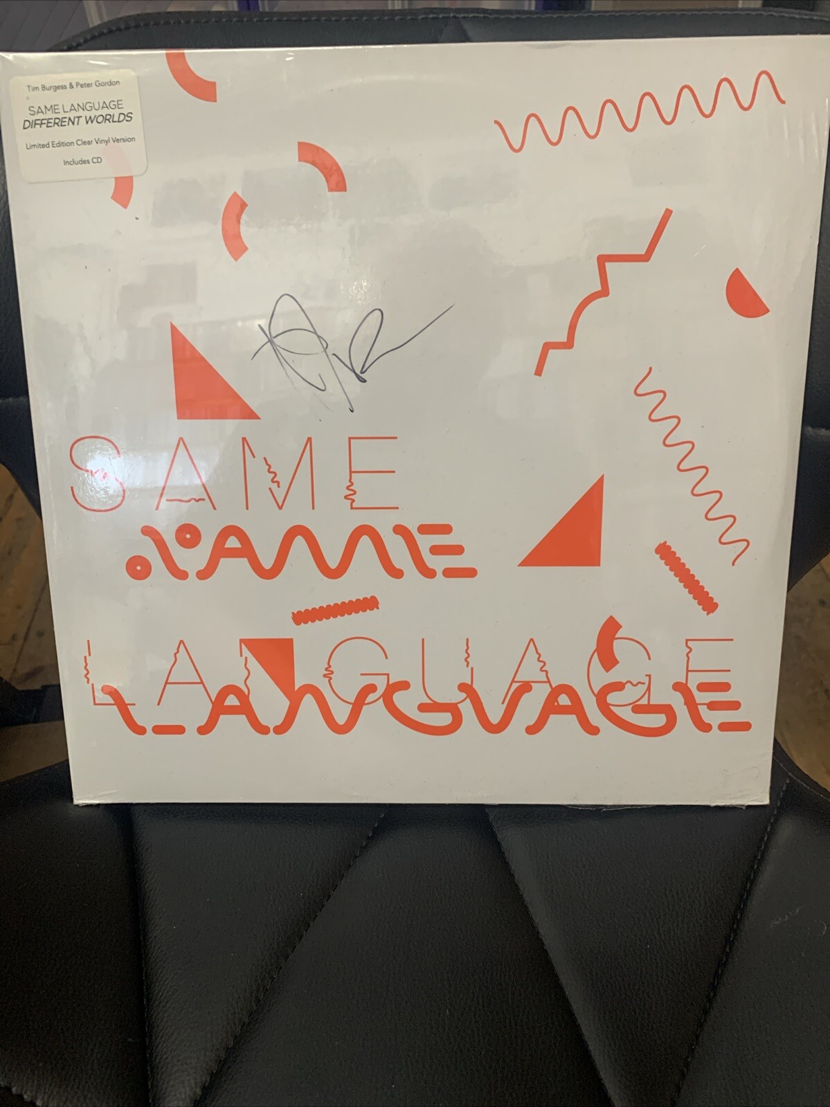 Signed Tim Burgess Peter Gordon - Same language 2 X Clear Vinyl LP . Please Read