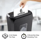Paper Shredder for Home Use,6-Sheet Crosscut Paper and Credit Card Shredder f...
