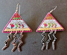 1990s BOOM BOOM WIZ Women Dancing in the Desert Snakes Earrings