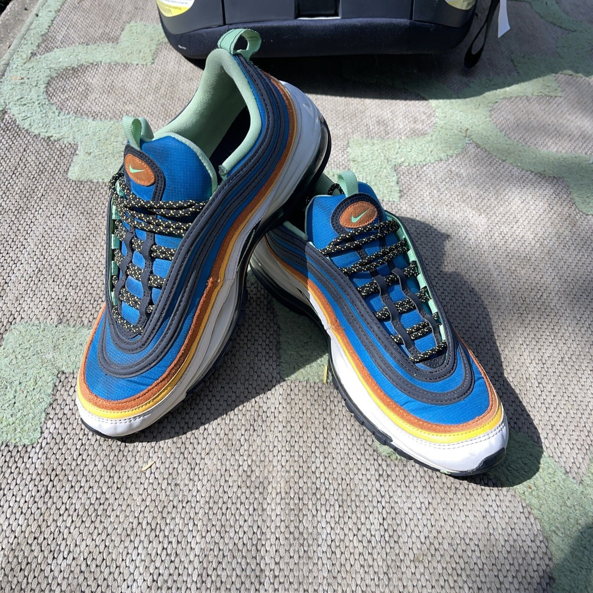 Running Shoes Air Max 97 Green And Blue Nike Air Max 97 Green