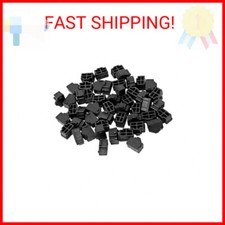 iExcell 25 Pcs Black Ethernet Hub Port RJ45 Anti Dust Cover Cap Protector Plug