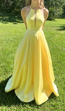 *~Sherri Hill Evening Prom Long Yellow Dress - Size 00 - GORGEOUS!!*~