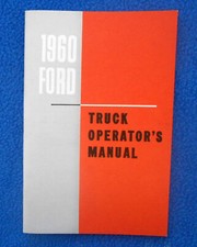 1960  Ford Truck Operator's Manual