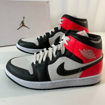 Nike Air Jordan 1 Mid White Shoes Sneakers Men's Size 9 / Women's 10.5 NEW
