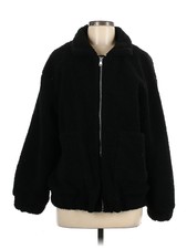 Zaful Women Black Faux Fur Jacket S