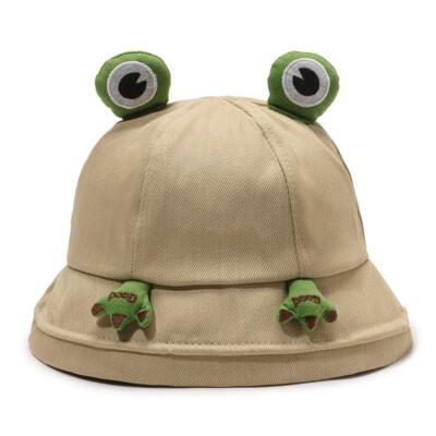 Cotton Bucket Hat with Drawstring - Frog Fisherman Hat for Outdoor Geyoga 4 Pack Frog Bucket Hats Wide Brim Cute Fisherman  main image 2