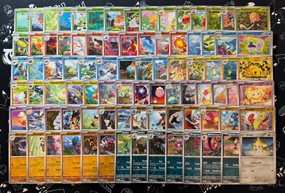 Pokemon TCG Stellar Crown Komplett Reverse Holo Bundle Set (ALLE 125 Karten)