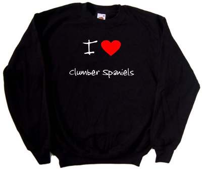 I Love Heart Clumber Spaniels Sweatshirt