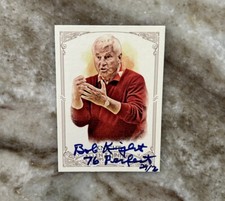 BOB KNIGHT 2012 TOPPS ALLEN & GINTER’S #19 SIGNED INSCRIBED, NUMBERED Limited Ed