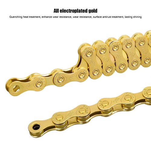 6/7/8/9/10 Speed MTB Bicycle Chain Mountain Bike Chains Road Cycling Part Gold - Picture 5 of 13