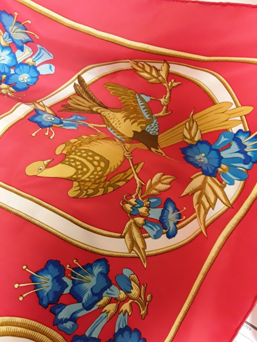 1970s NWOT Authentic Hermes Vintage 100% Silk Scarf Caraibes