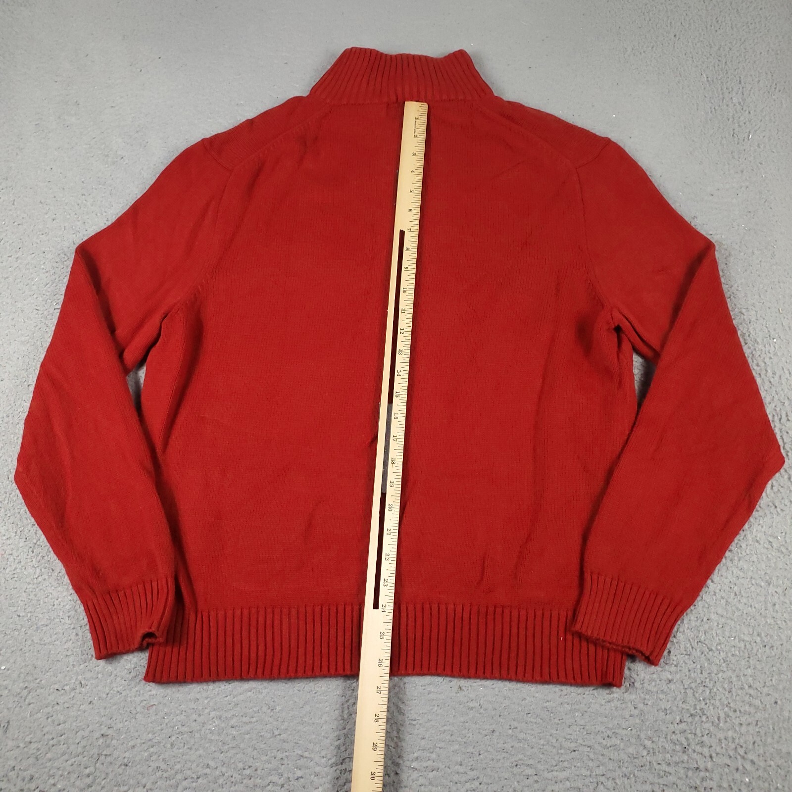 Maglione Ralph Lauren uomo XL rosso pony casual 1 4 zip pullover felpa