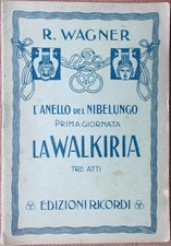 1930s libretto teatro L'Anello del Nibelungo LA WALKIRIA-R.Wagner-G.Ricordi
