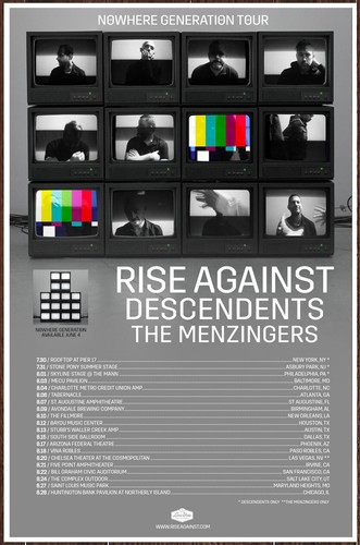 RISE AGAINST | DESCENDENTS | MENZINGERS Tour 2021 Edición Limitada ¡Póster RARO! Punk Rock - Imagen 1 de 2