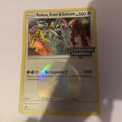 Pokemon Card Raikou Entei Suicune Black Star Promo Jumbo Holo Rare