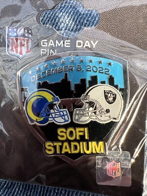2022 Los Angeles Rams Vs Las Vegas Raiders 12/8/22 Game Day Pin SOFI STADIUM