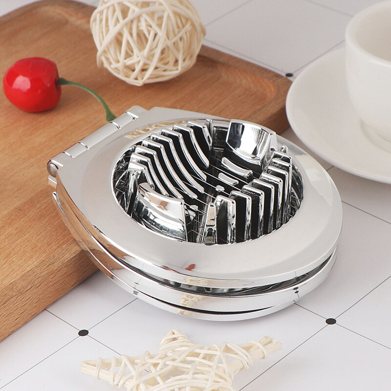 2 In 1 Stainless Steel Egg Slicer Eggs Cutting Slices and Wedges Egg