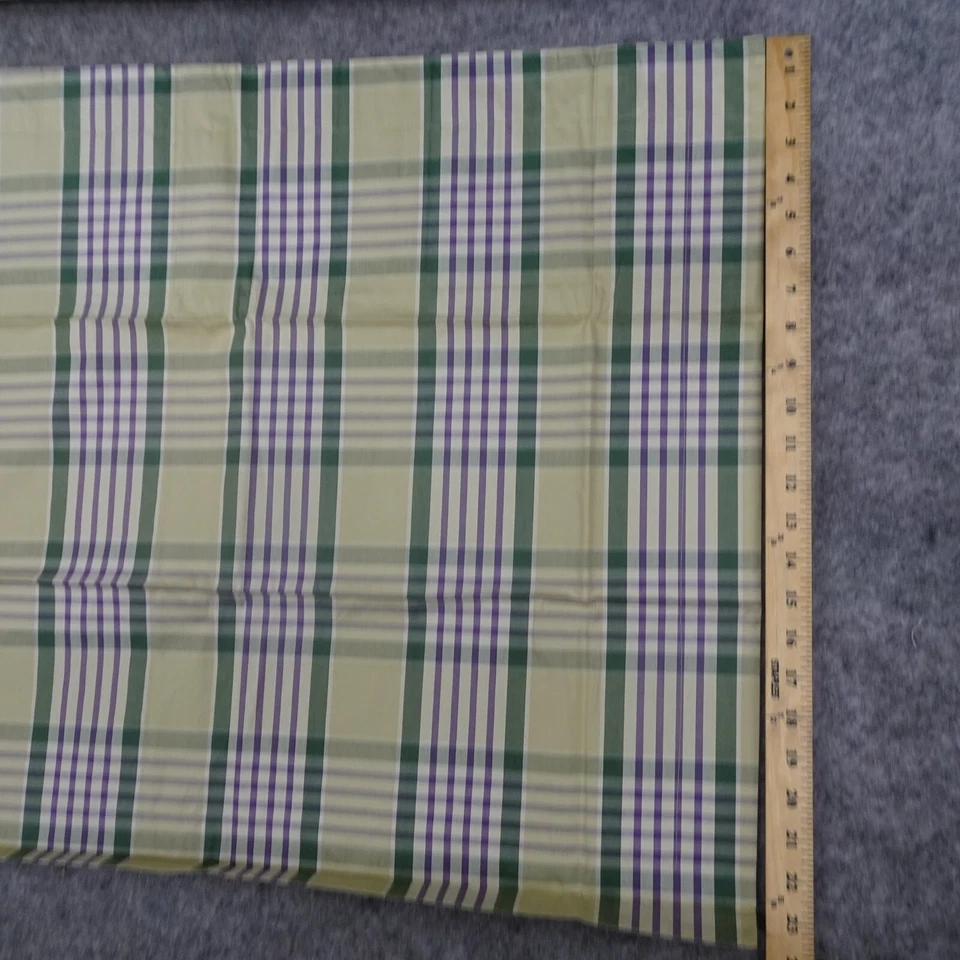 Ralph Lauren Pillow Shams Set of 2 24 x 32 Queen Green Purple Plaid Cotton F - Image 4 of 4