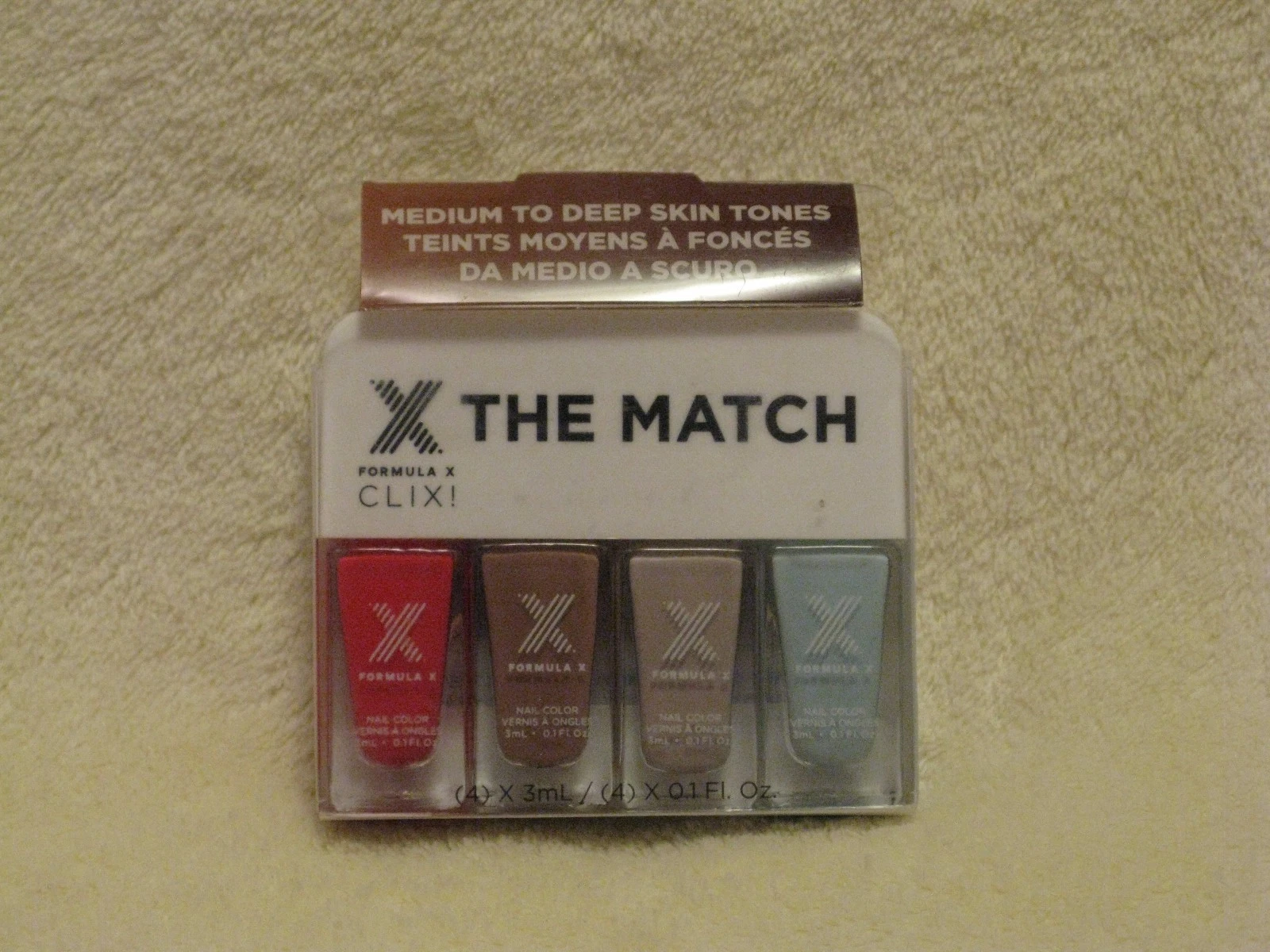 Formula X Nail Polish 4 Color Set For Medium to Deep Skin Tones NIB