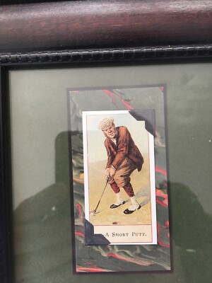 golf tobacco cards Cope's Tobacco Card Golfer Series Set Of 2 British Collector Cards Framed  Art