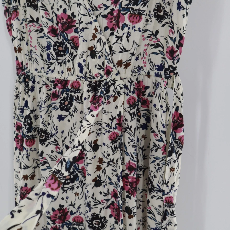 B.O.G Collective Wrap Dress Womens M Ivory Romantic Boho Garden Party Feminine - Image 2 of 4