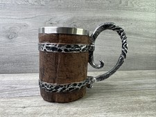 Vintage Beer Mug 20oz Stainless Steel Inside Unbranded