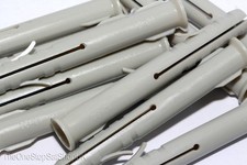 50 x 10mm x 80mm Heavy Duty Nylon Wall Plug With Flange - Satellite & Brickwork