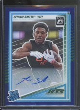 2025 Donruss Optic ARIAN SMITH #285 RC Rookie Purple Auto /50 Jets