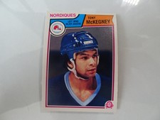 1983-84 O-Pee-Chee Hockey Card # 296 Tony McKegney Good (2) Quebec Nordiques