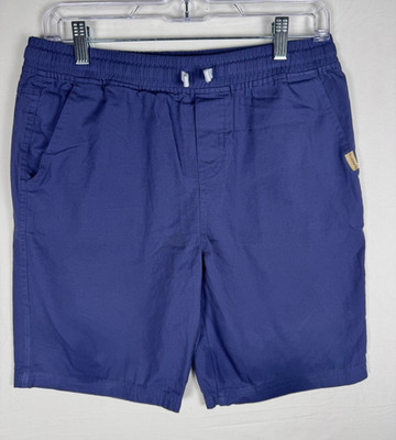 Bearpaw Mens XL Blue Cotton Elastic Waist Shorts Drawstring Casual Summer Lightw