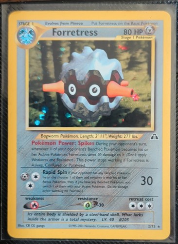 Forretress (2) 02/75 Neo Discovery Unlimited Holofoil Holo Rare MP Pokemon