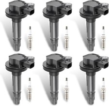 Confezione 6pz Bobine Accensione UF553 e Candele Compatibile con Ford Edge Explorer