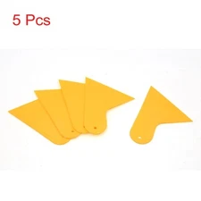 5Pcs Yellow Plastic Car Vehicle Window Glass Film Cleaning Scraper Blade Tool