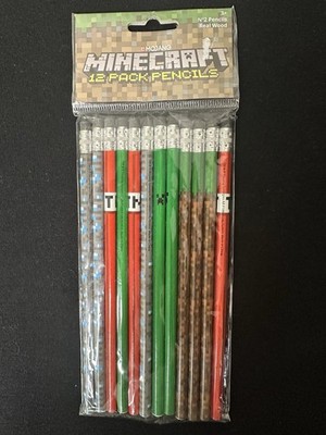 2018~MOJANG MINECRAFT 12 PACK PENCILS~ #2 PENCILS REAL WOOD