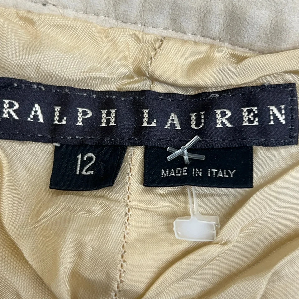 Ralph Lauren, Lederhose, Größe: 42, Beige, Leder, Einfarbig, Damen #t03 - Bild 3 von 4