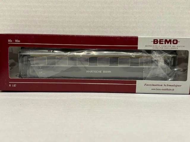 BEMO H0m As 1154 Salonwagen 60er Jahre RhB grün 3263 114