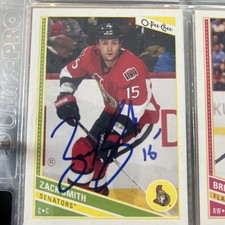 Zack Smith Signed Autographed 2013-14 O Pee Chee OPC Card Senators