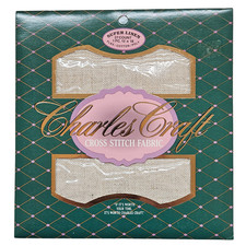 Charles Craft Cross Stitch Fabric - Super Linen 27 Count 12"x18" - Natural