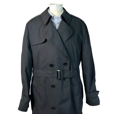 American Apparel Garrison Collection Black Military Trench Coat 42L