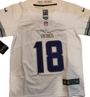 youth size minnesota vikings #18 justin jefferson size s-xl white stitched nwt
