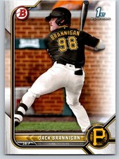 #BD-154 Jack Brannigan 1st 2022 Bowman Draft Base Paper Pittsburgh Pirates