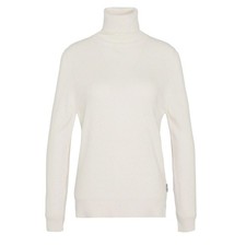 Barbour Womens Pendle Roll Collar Knitted Jumper Ecru / Hessian Tartan