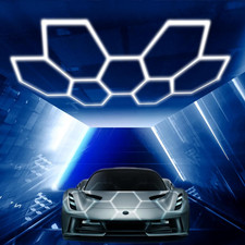 Super Bright Hexagon LED Garage Light - 33 Pack, 30720LM, 256W, 6500K