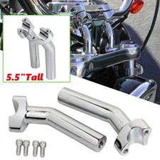 Chrome 1 Handlebar 5 1/2 Tall Risers Pullback...