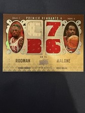 DENNIS RODMAN MOSES MALONE 2008 UD Premier Remnants 4 JERSEY QUAD #10/10