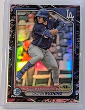 🔥2024 Bowman Draft Dalton Rushing Chrome Fuchsia Lunar Refractor /199 #BDC-46
