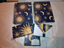 vintage Tri Coastal Design Sun and moon celestial note card set New and notebook